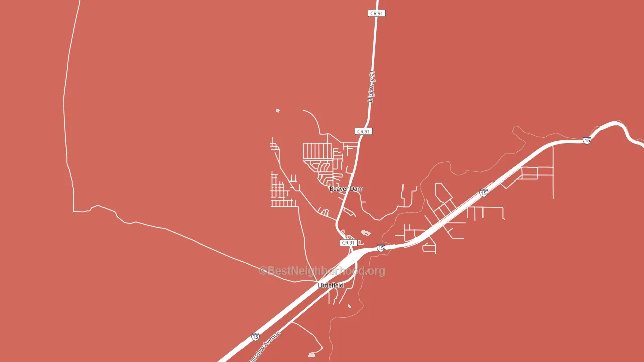 Beaver Dam, AZ block-group political-lean map