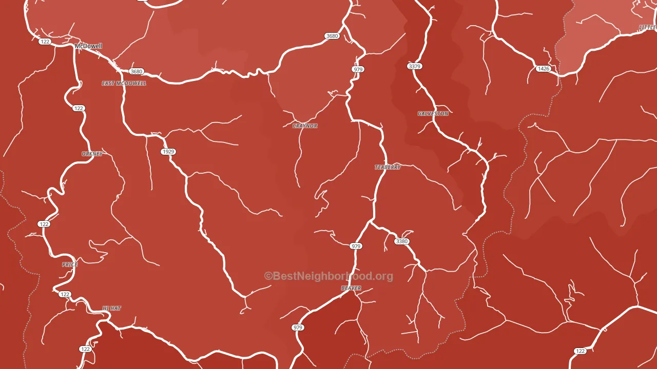 Beaver, KY block-group political-lean map