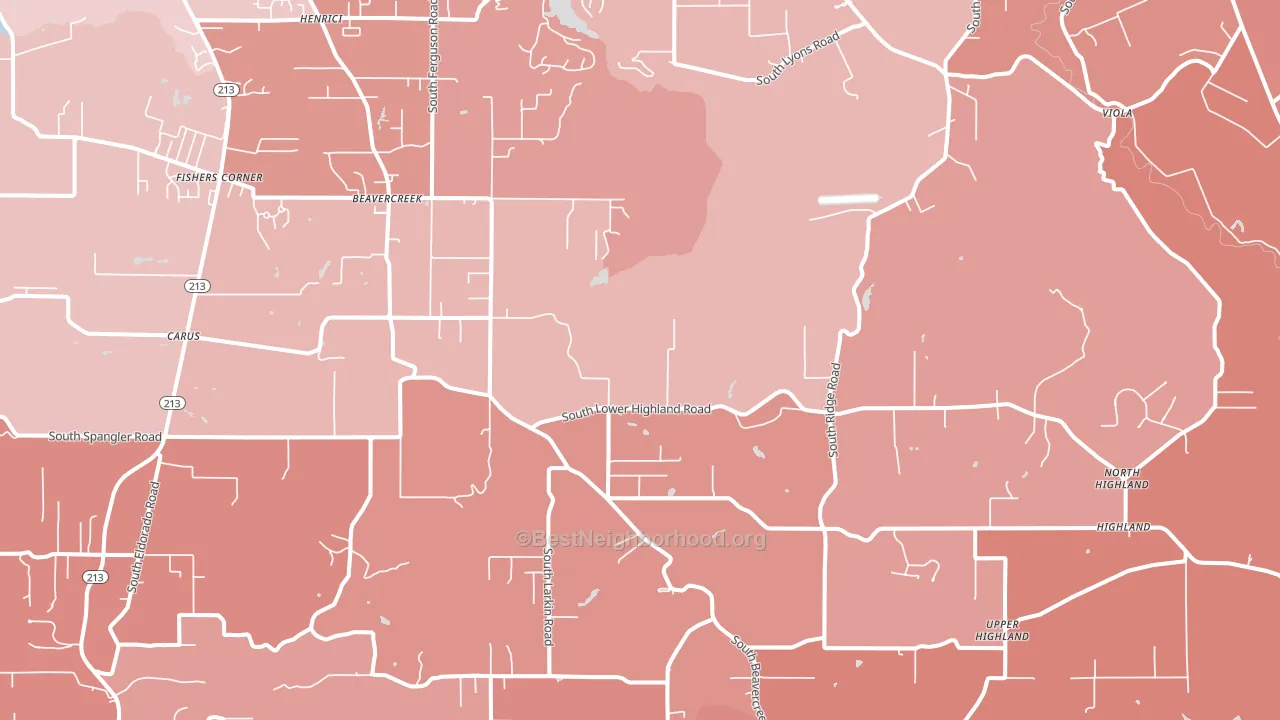 Beavercreek, OR block-group political-lean map