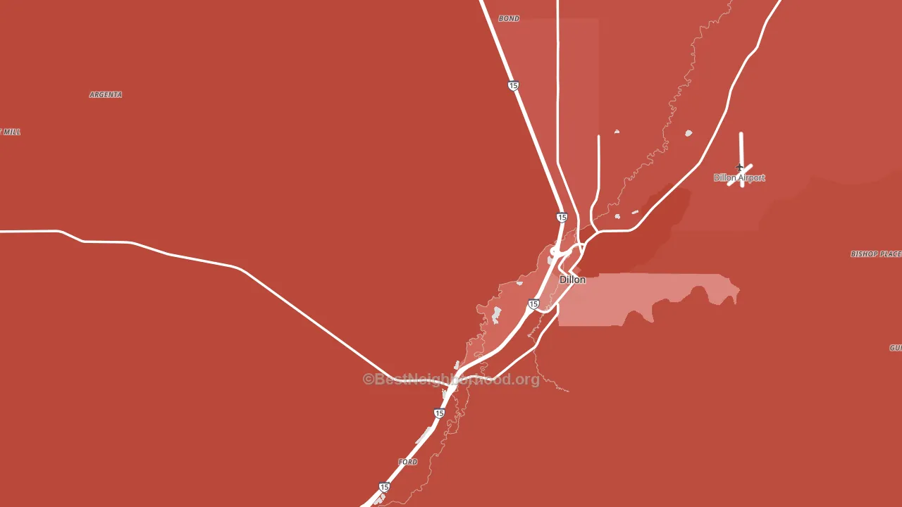 Beaverhead County, MT block-group political-lean map