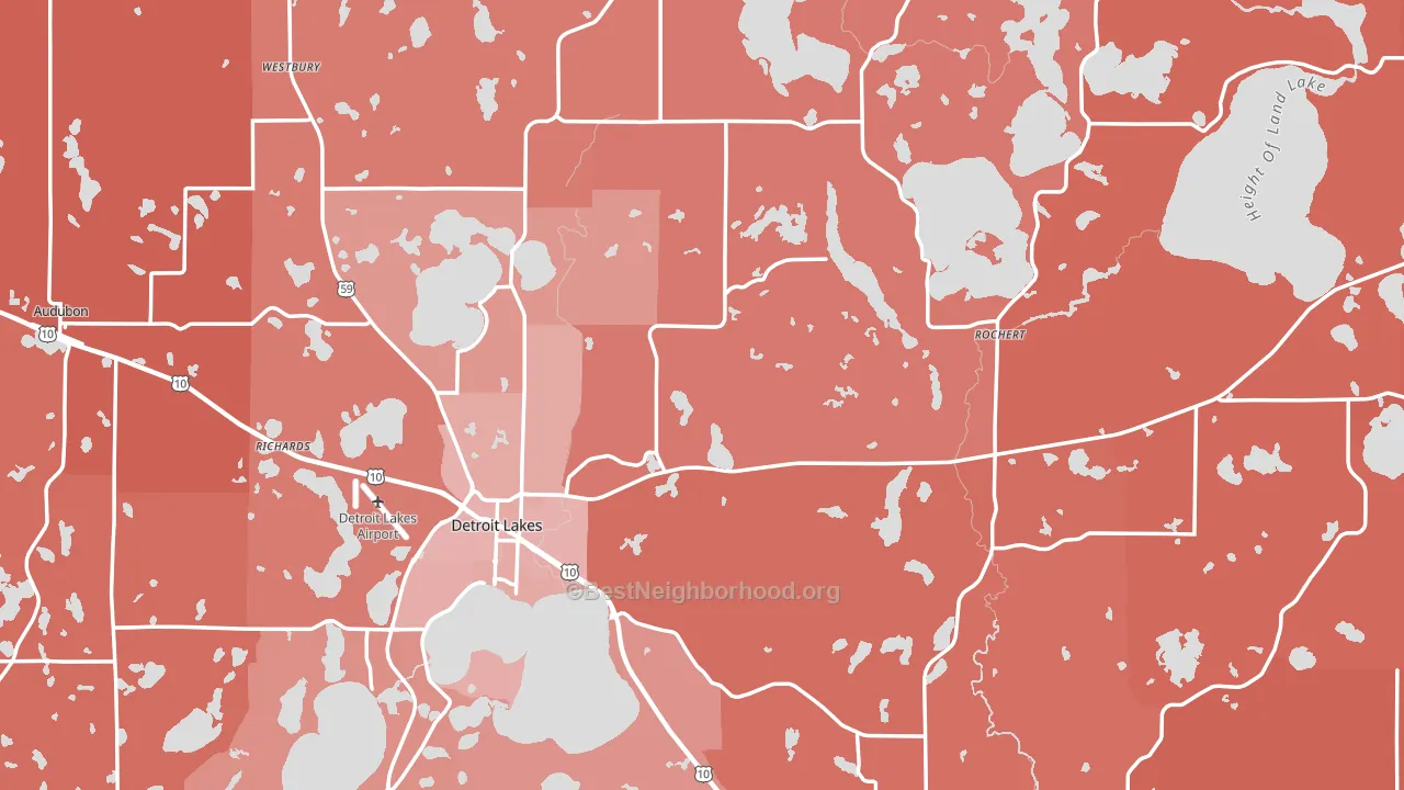 Becker County, MN block-group political-lean map