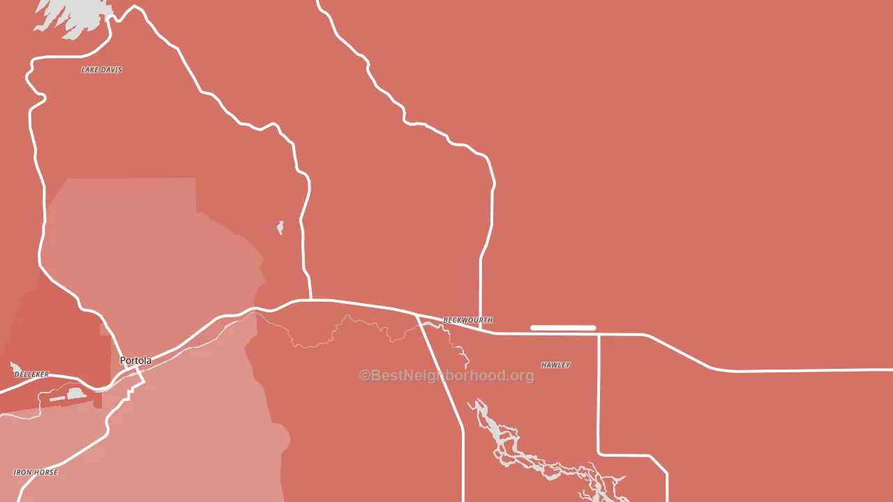 Beckwourth, CA block-group political-lean map