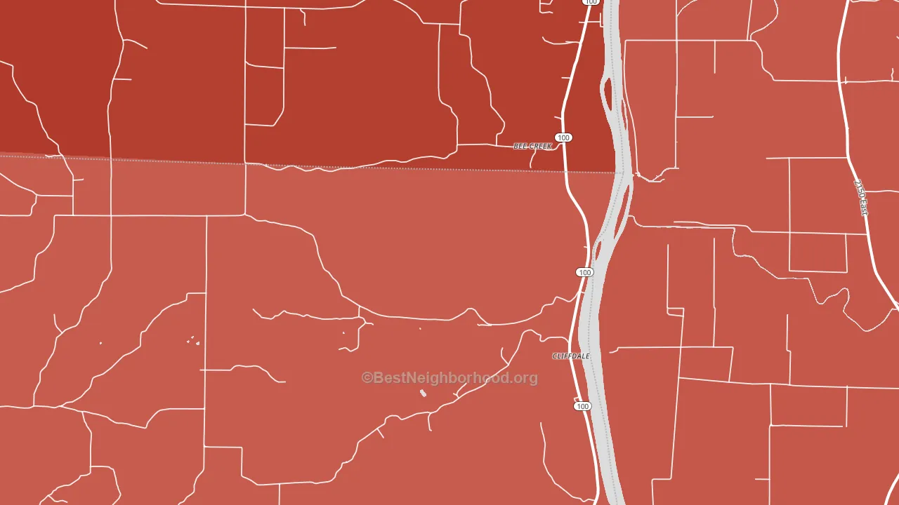 Bee Creek, IL block-group political-lean map