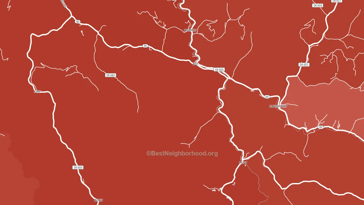 Bee, VA block-group political-lean map