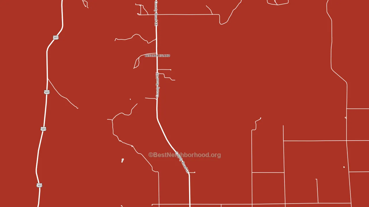 Beecher Island, CO block-group political-lean map