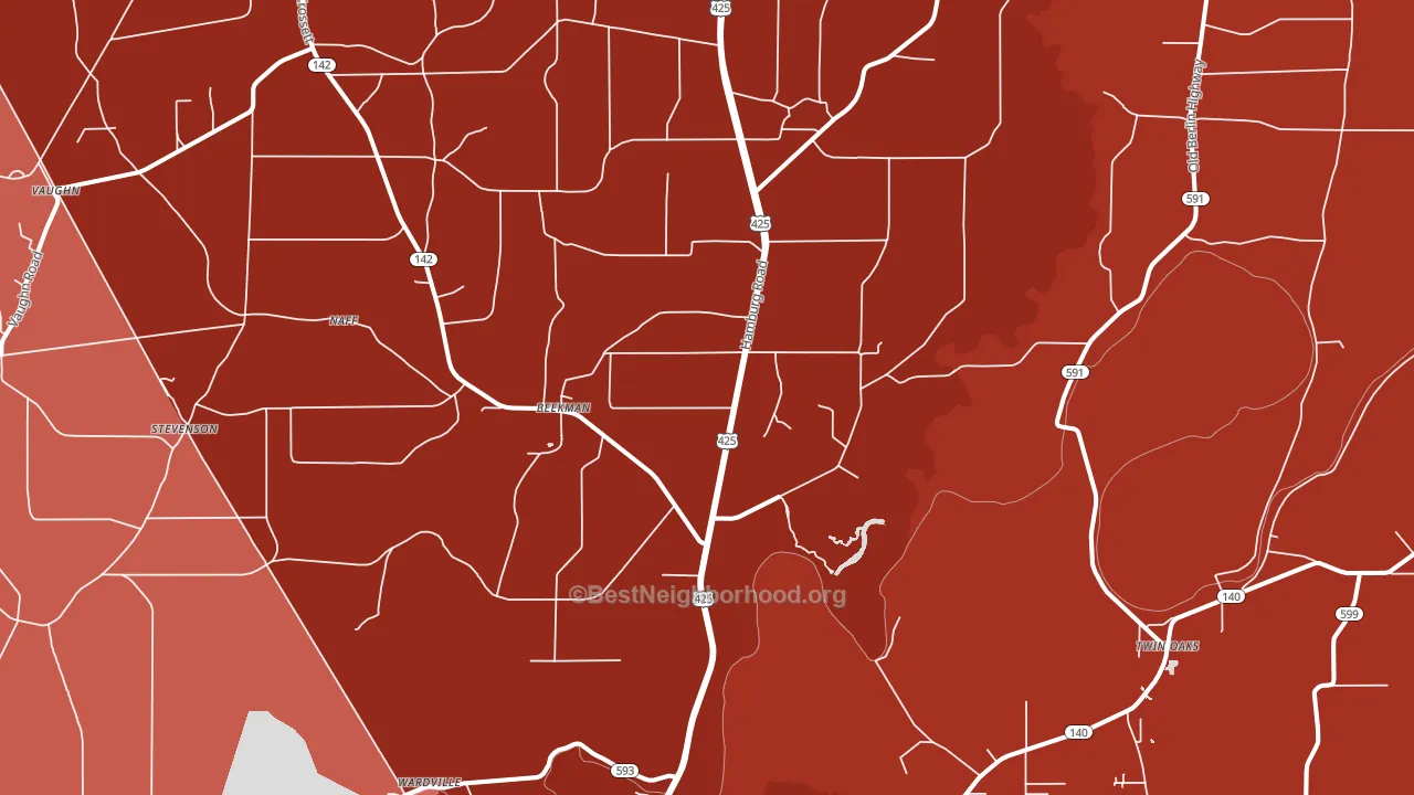 Beekman, LA block-group political-lean map