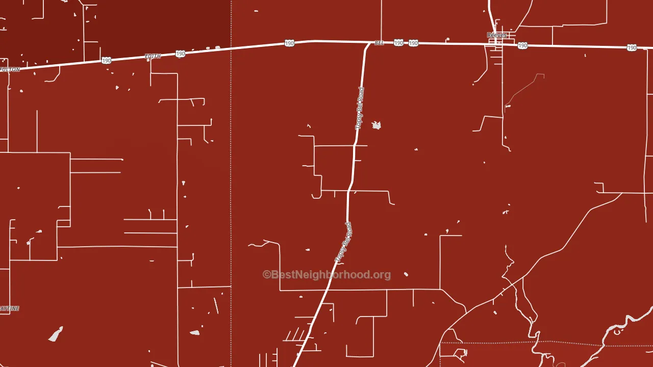 Bel, LA block-group political-lean map