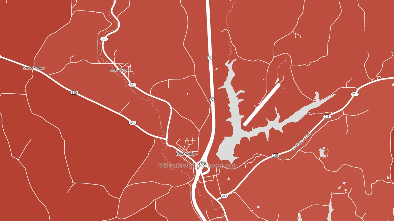 Belle Valley, OH block-group political-lean map