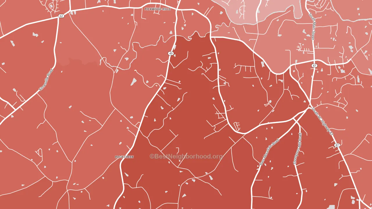 Bellemont, NC block-group political-lean map