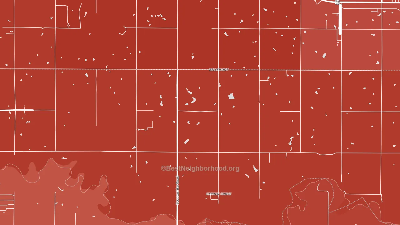 Bellemont, OK block-group political-lean map