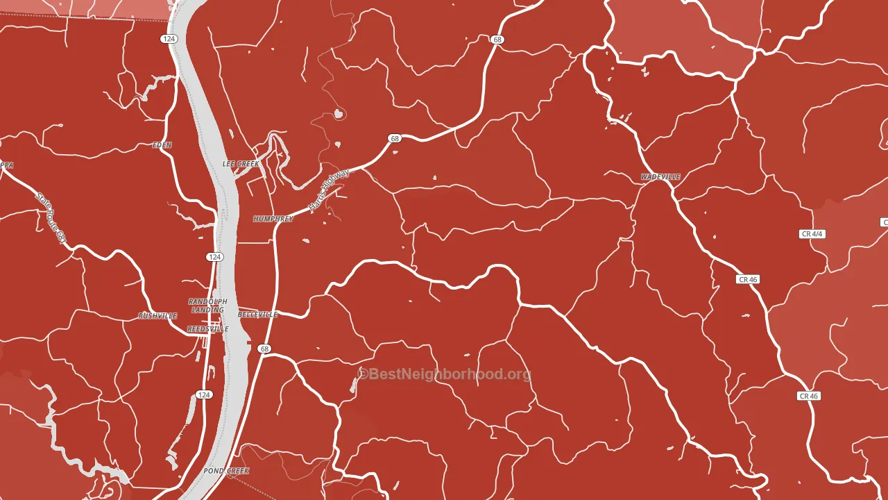 Belleville, WV block-group political-lean map