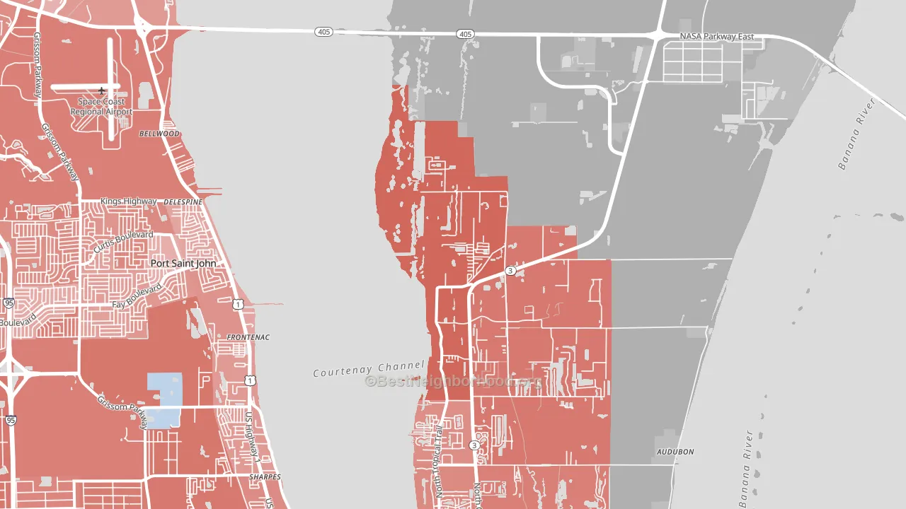 Bellwood, FL block-group political-lean map