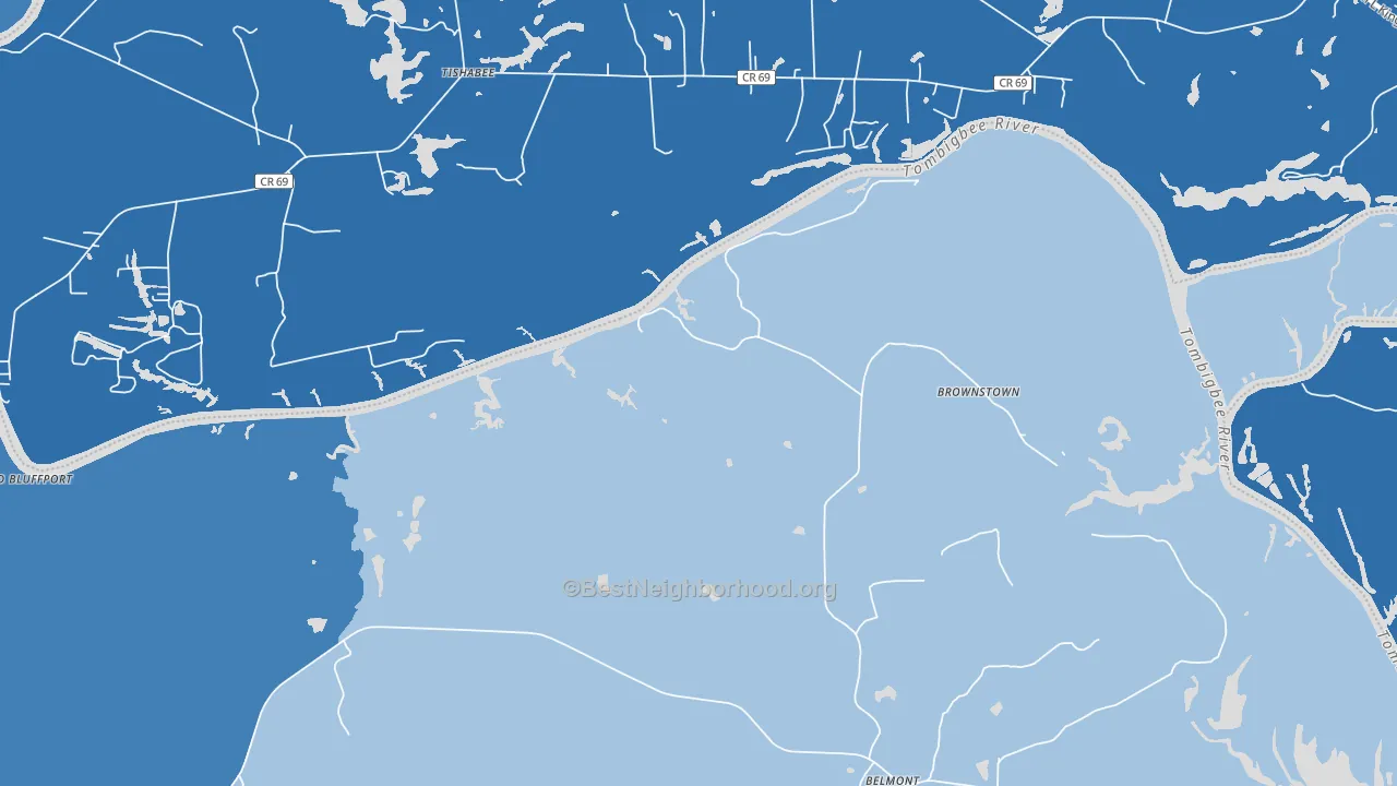 Belmont, AL block-group political-lean map