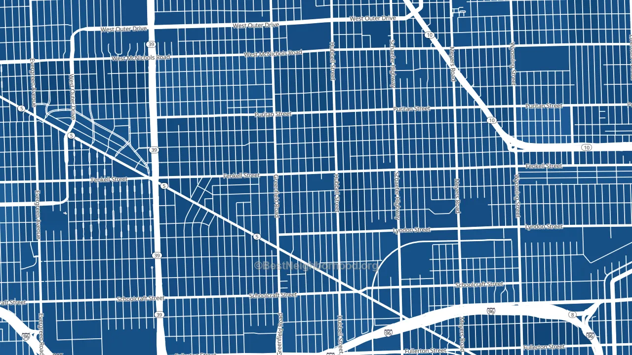 Belmont, Detroit, MI block-group political-lean map