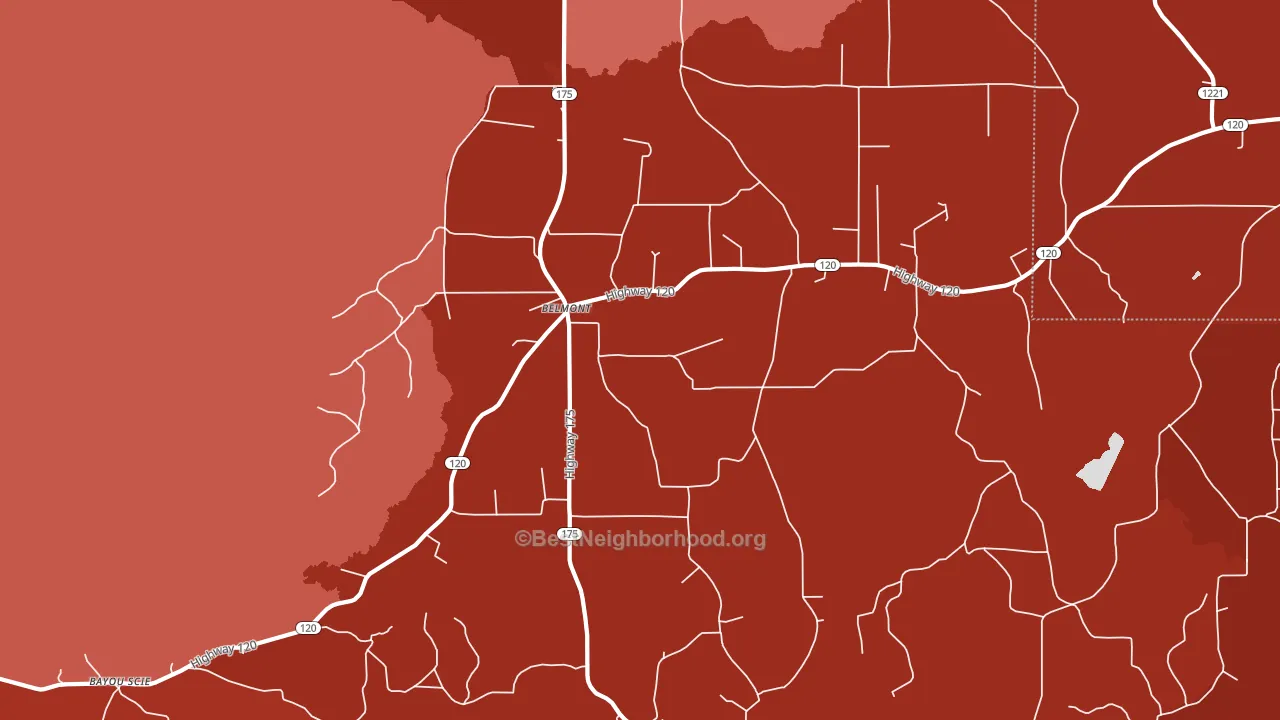 Belmont, LA block-group political-lean map