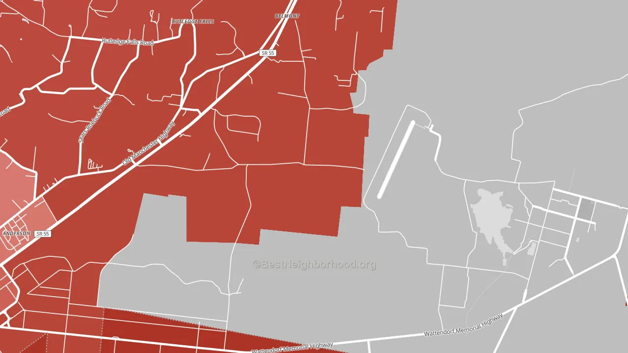 Belmont, TN block-group political-lean map