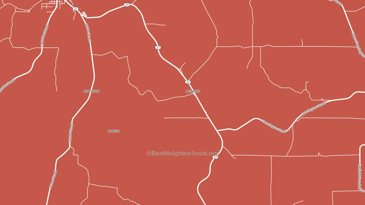Belmont, WA block-group political-lean map