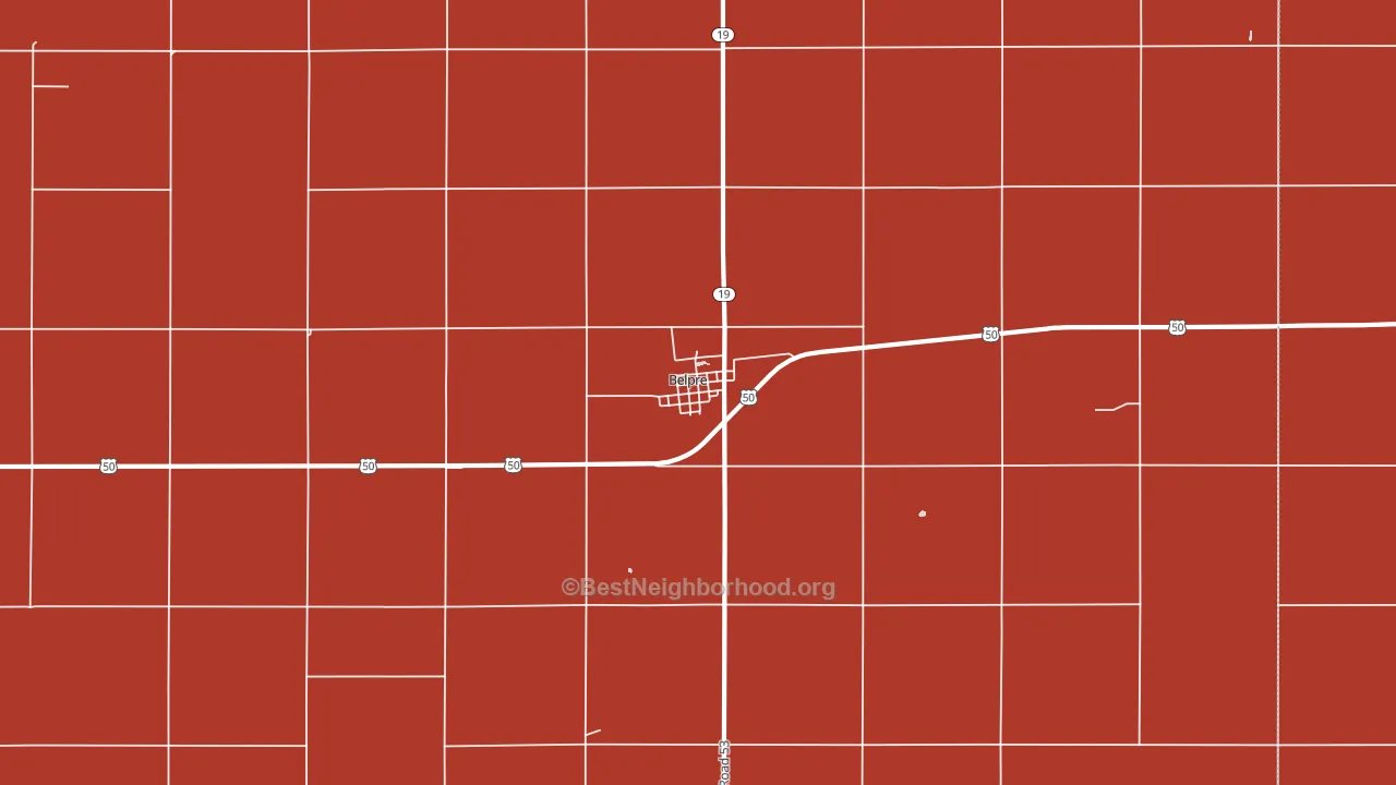 Belpre, KS block-group political-lean map