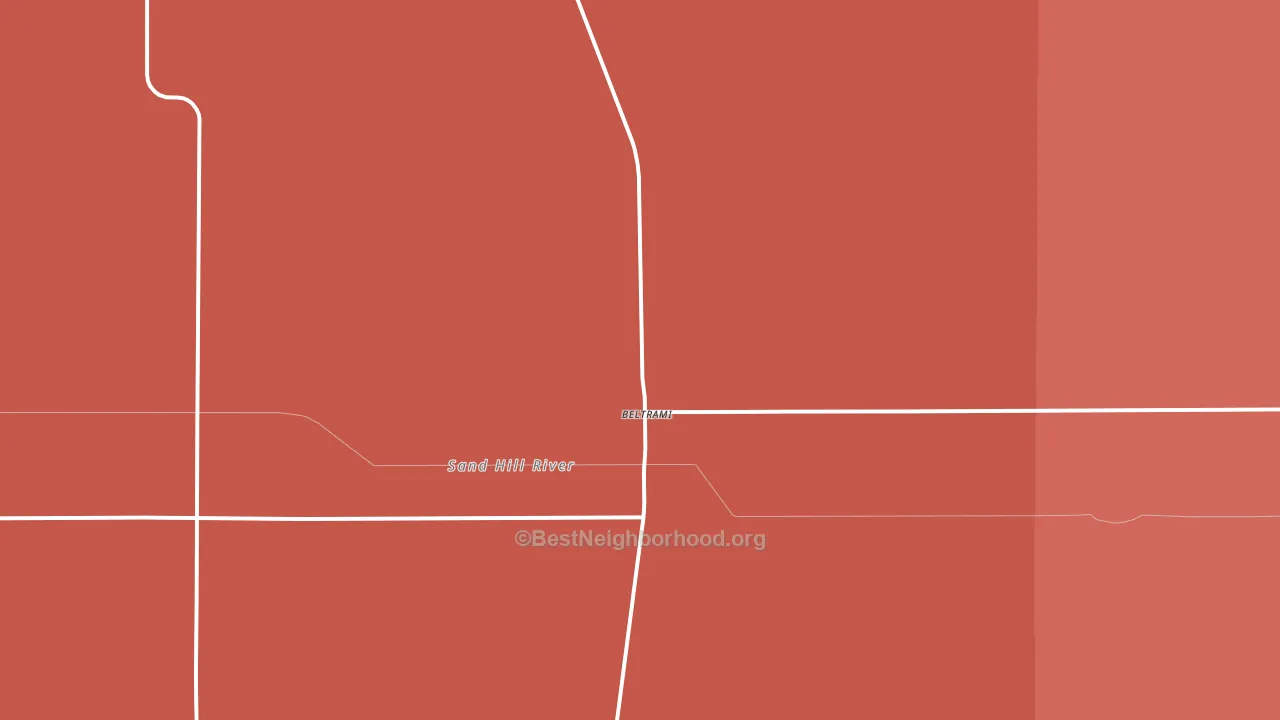 Beltrami, MN block-group political-lean map
