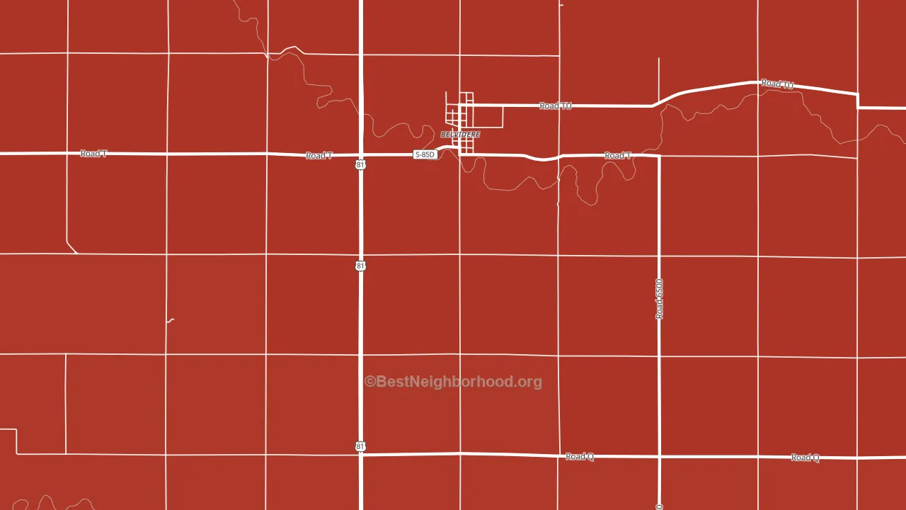 Belvidere, NE block-group political-lean map