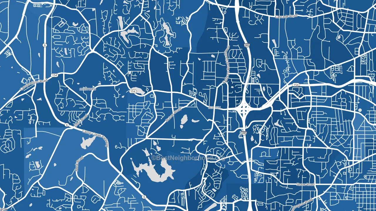 Ben Hill, Atlanta, GA block-group political-lean map