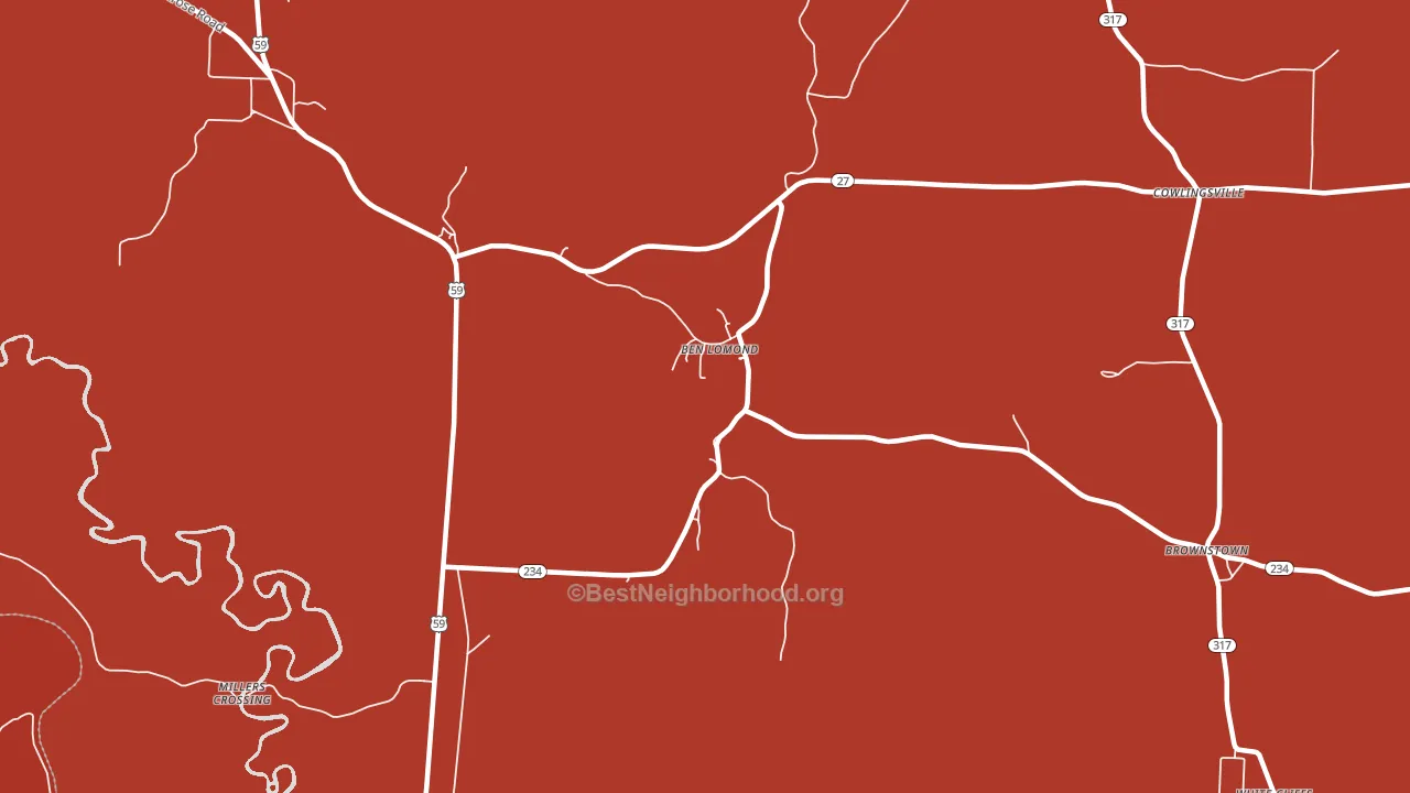 Ben Lomond, AR block-group political-lean map
