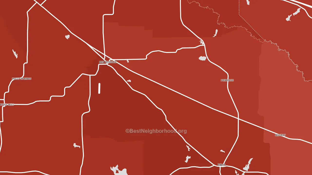 Ben Wheeler, TX block-group political-lean map
