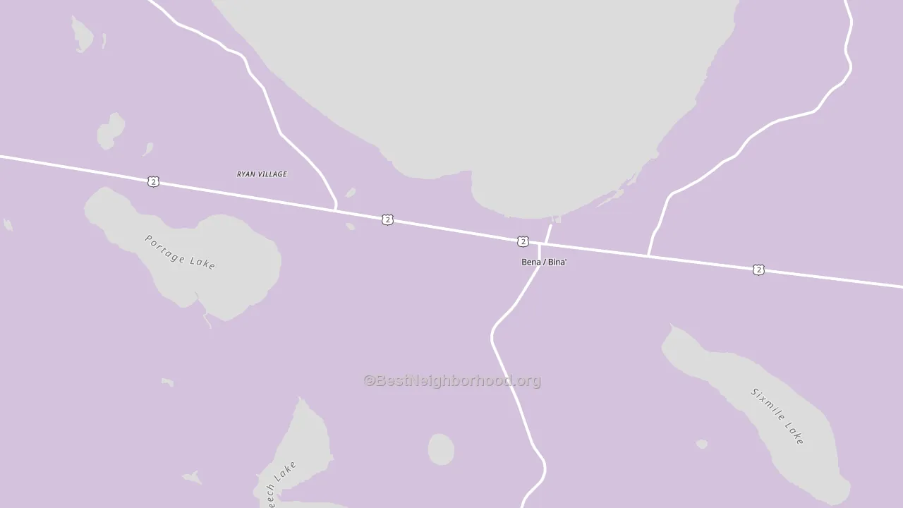 Bena, MN block-group political-lean map