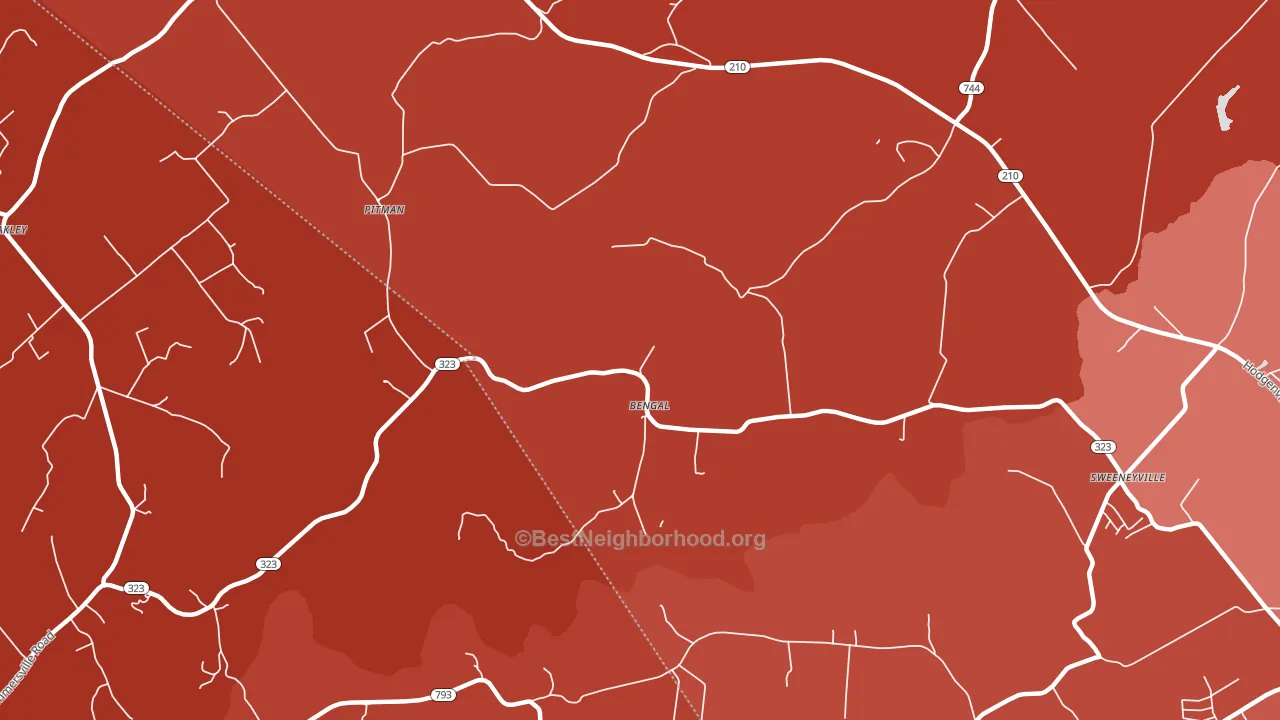 Bengal, KY block-group political-lean map