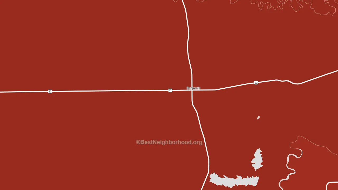 Benjamin, TX block-group political-lean map
