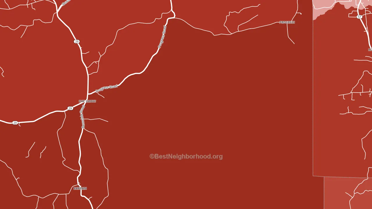 Benndale, MS block-group political-lean map