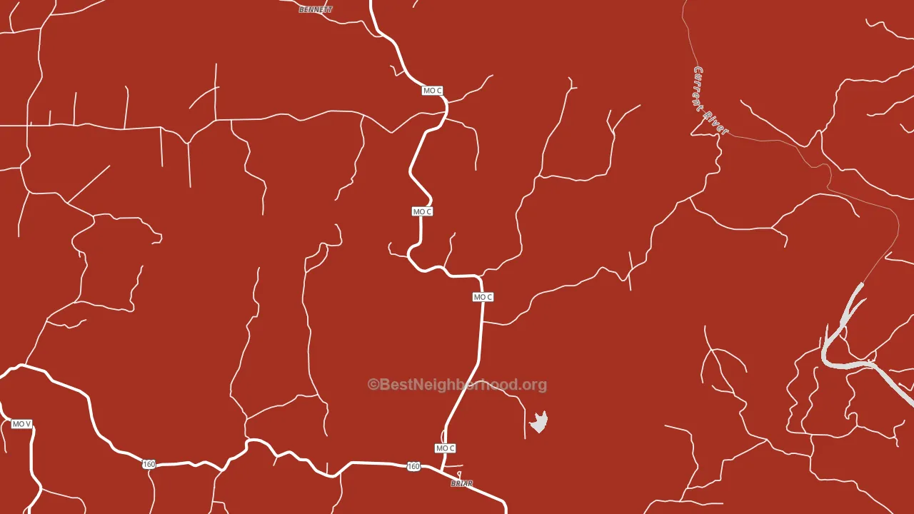 Bennett, MO block-group political-lean map