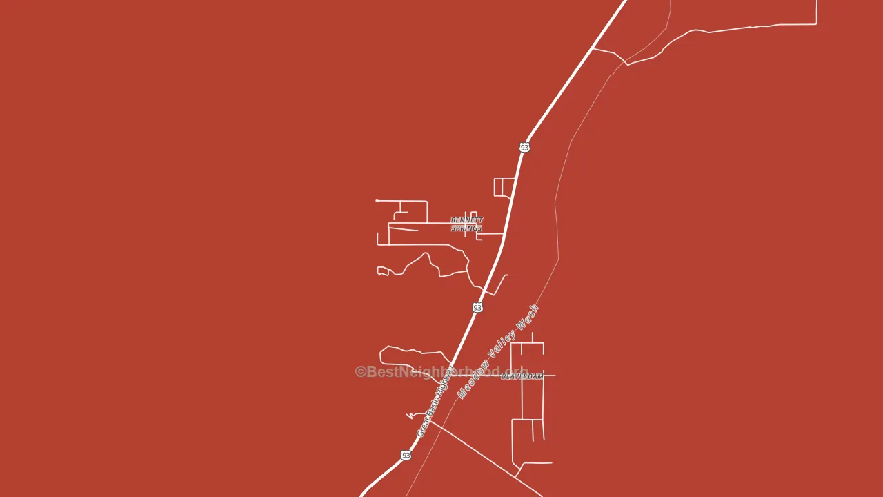 Bennett Springs, NV block-group political-lean map