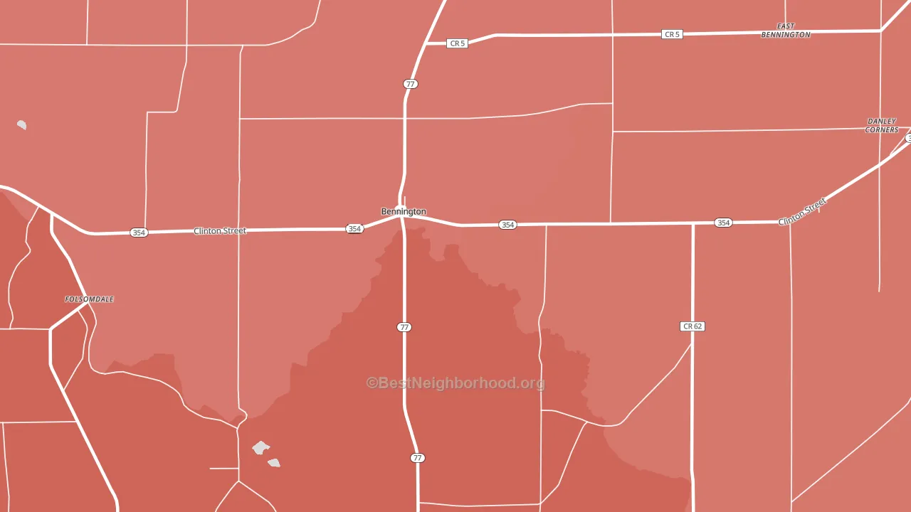 Bennington, NY block-group political-lean map
