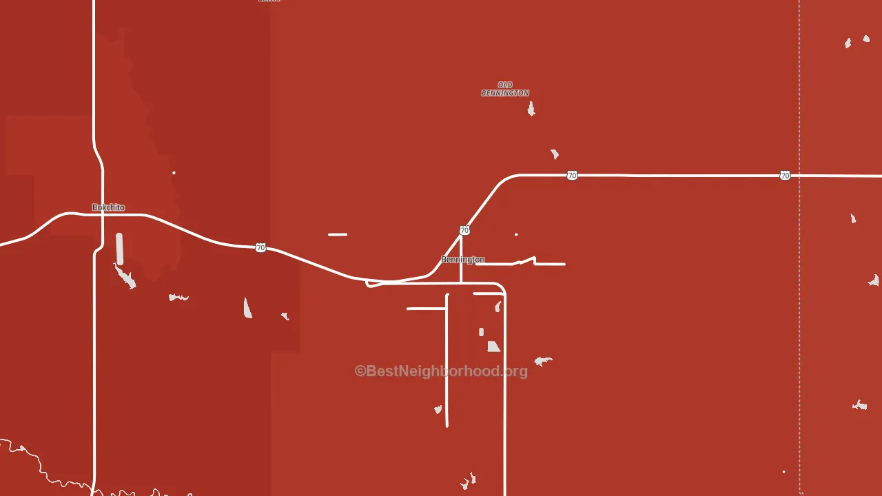 Bennington, OK block-group political-lean map