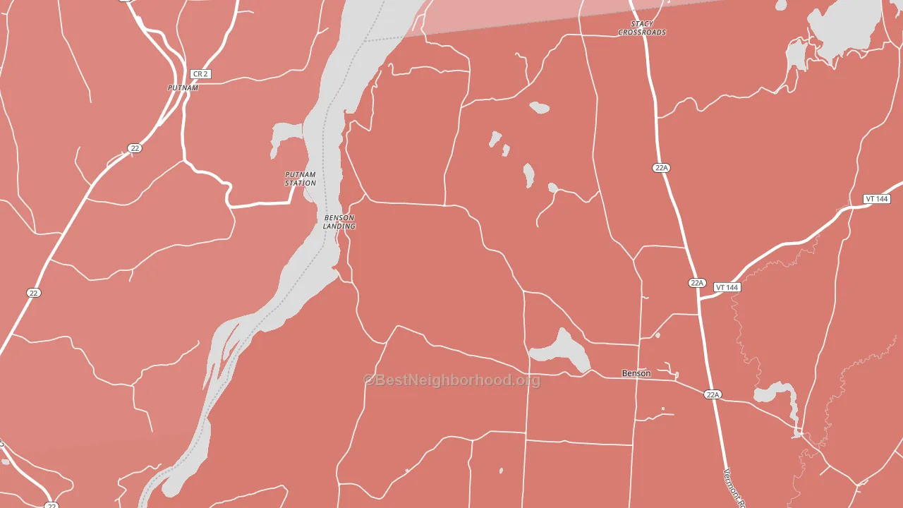 Benson Landing, VT block-group political-lean map