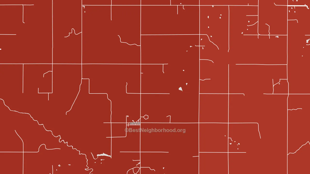 Bentley, OK block-group political-lean map