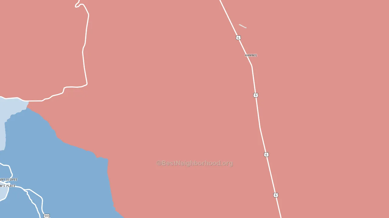 Benton, CA block-group political-lean map