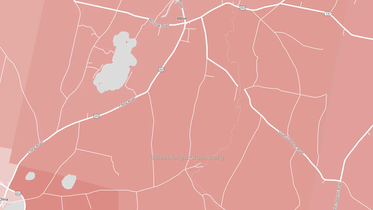 Benton, ME block-group political-lean map