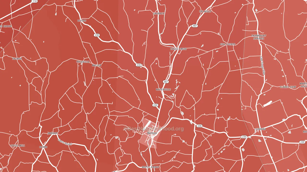 Benton, PA block-group political-lean map