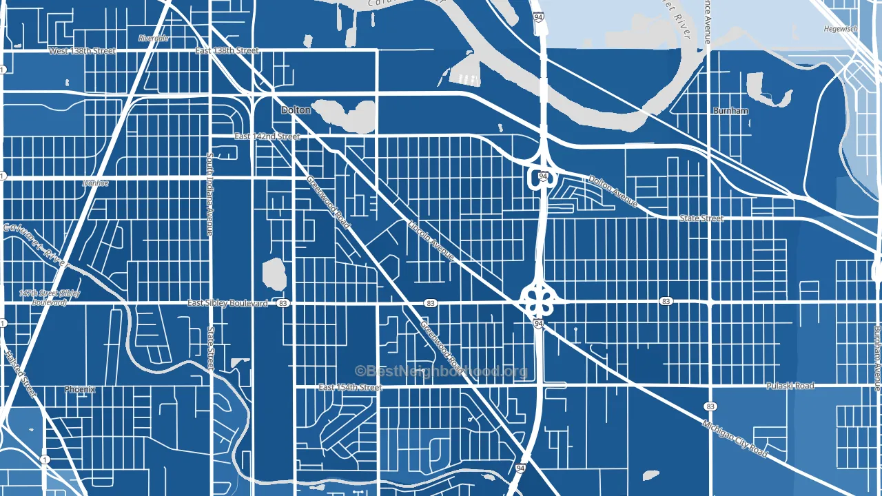 Berger, Dolton, IL block-group political-lean map