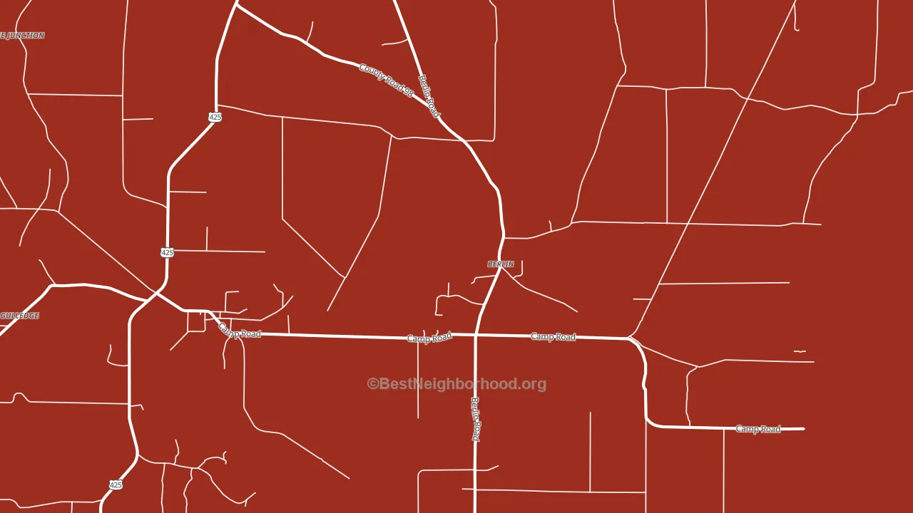 Berlin, AR block-group political-lean map