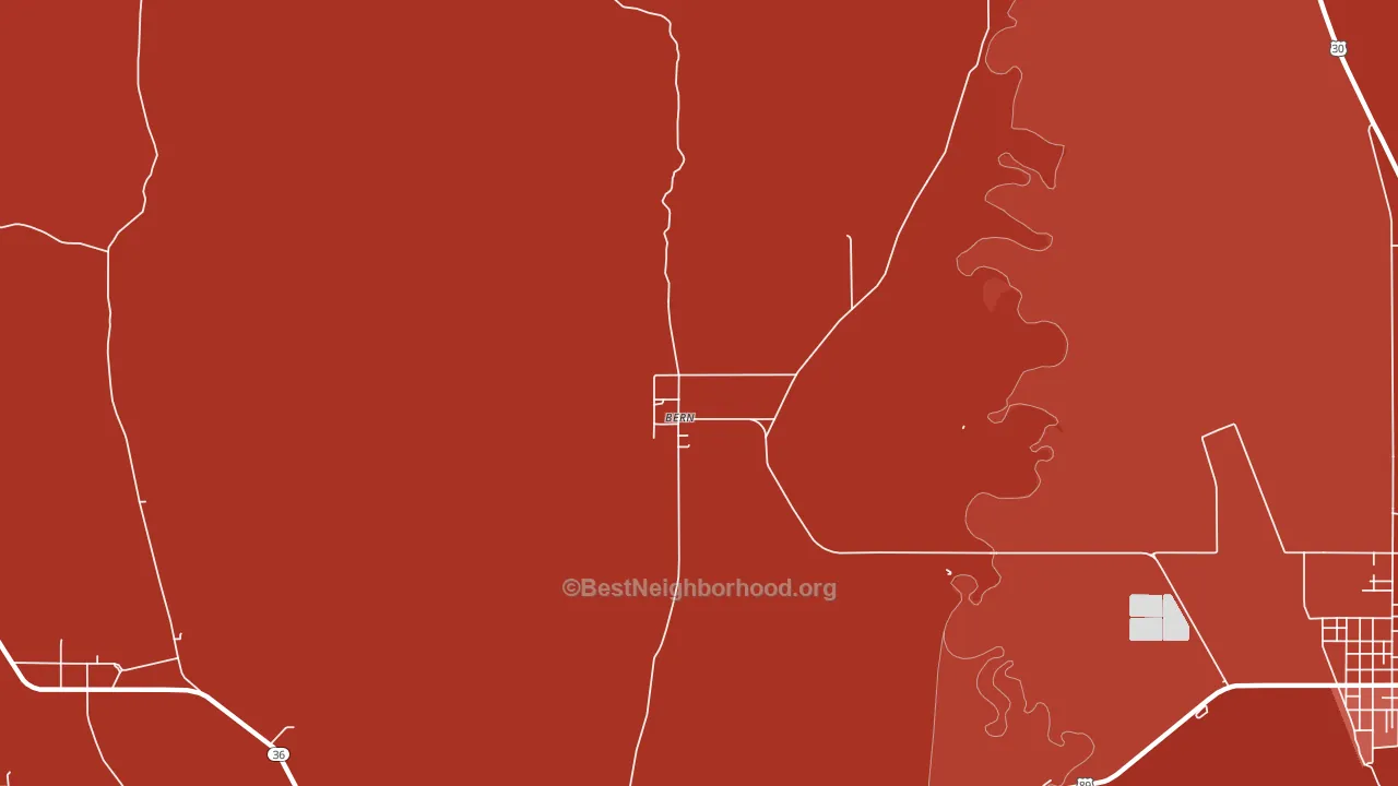 Bern, ID block-group political-lean map