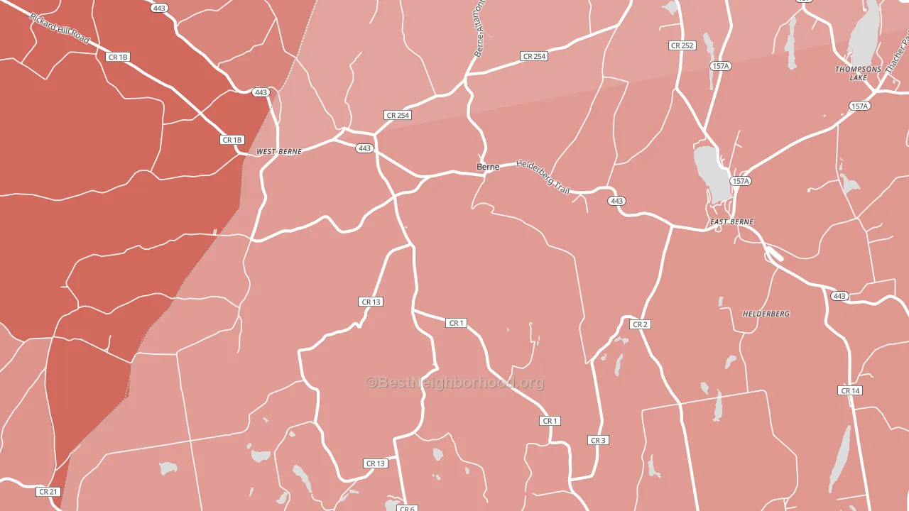Berne, NY block-group political-lean map