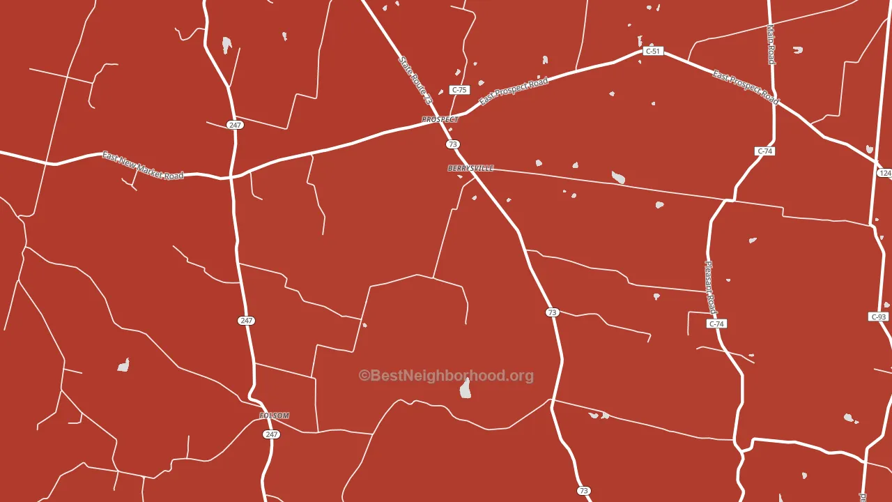 Berrysville, OH block-group political-lean map
