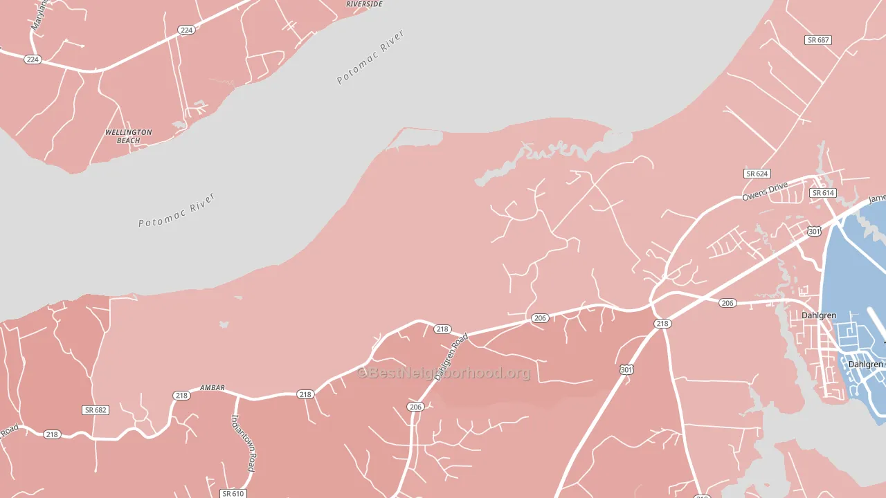 Berthaville, VA block-group political-lean map