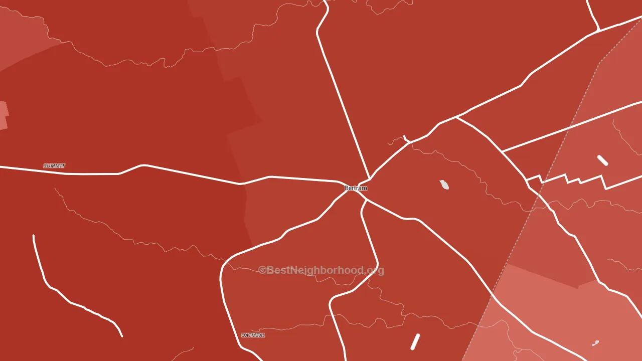 Bertram, TX block-group political-lean map