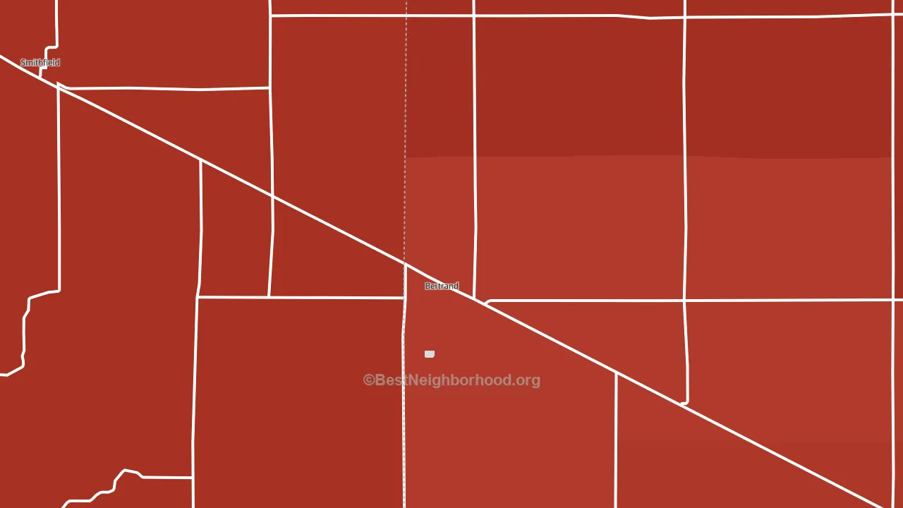 Bertrand, NE block-group political-lean map