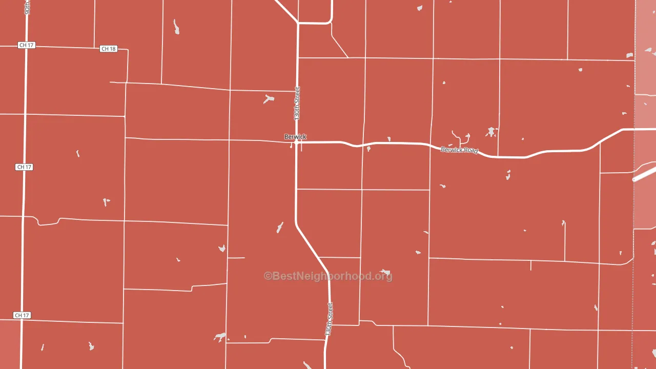 Berwick, IL block-group political-lean map
