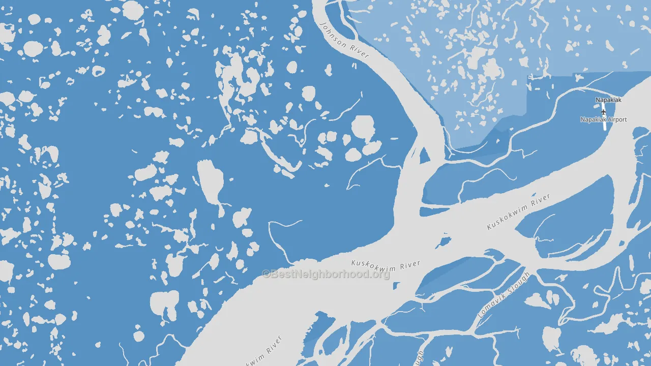 Bethel Census Area, AK block-group political-lean map
